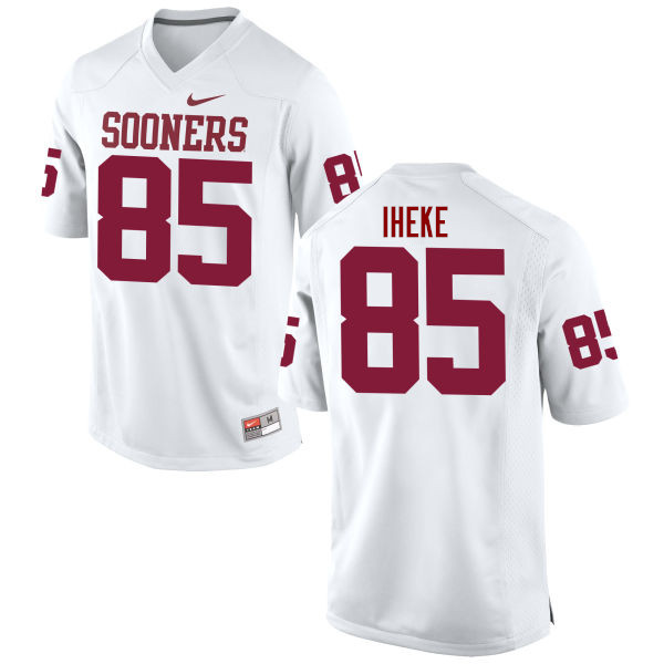 Men Oklahoma Sooners #85 Sam Iheke College Football Jerseys Game-White
